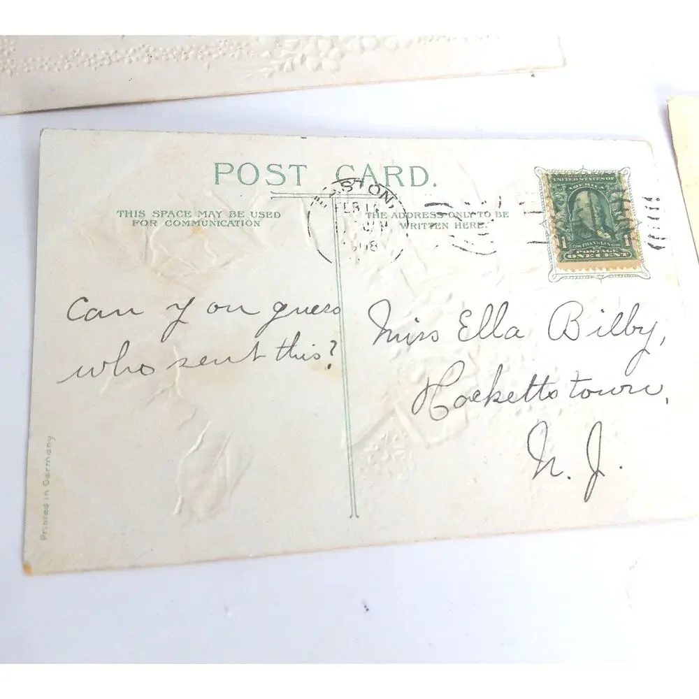 Antique Valentine Love Postcards Greeting Cards Ephemera SET OF 4